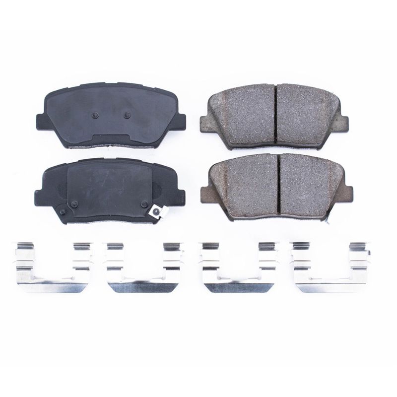 Power Stop 12-17 Hyundai Azera Front Z17 Evolution Ceramic Brake Pads w/Hardware-Brake Pads - OE-Grocery Getter Performance