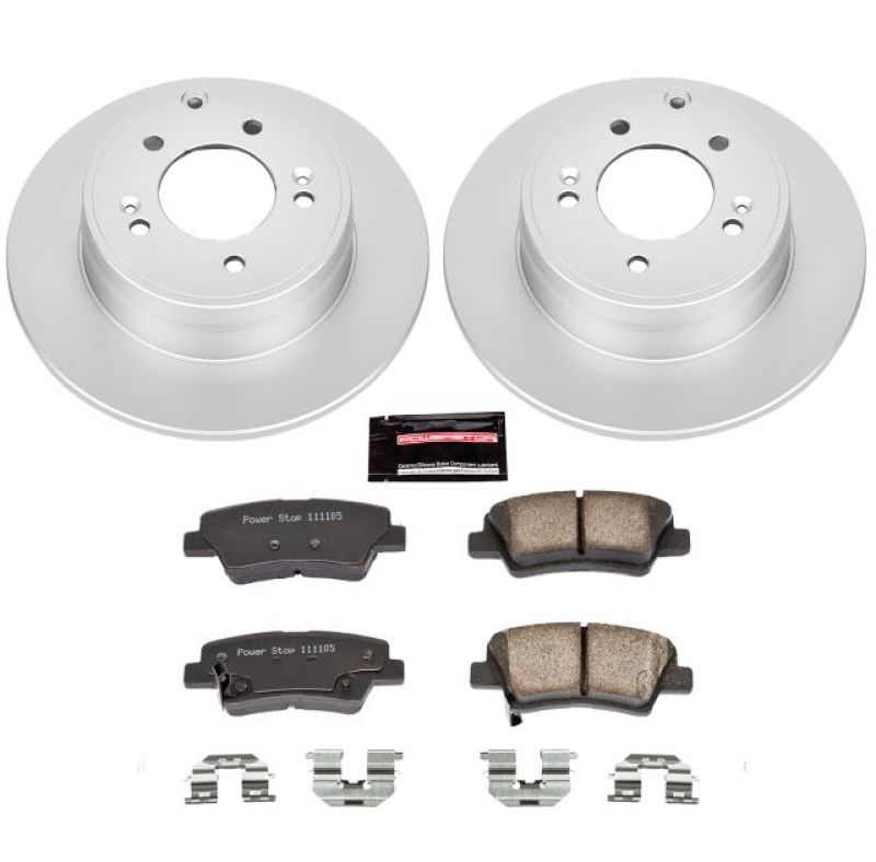Power Stop 12-17 Hyundai Azera Rear Z17 Evolution Geomet Coated Brake Kit-Brake Kits - Performance Blank-Grocery Getter Performance