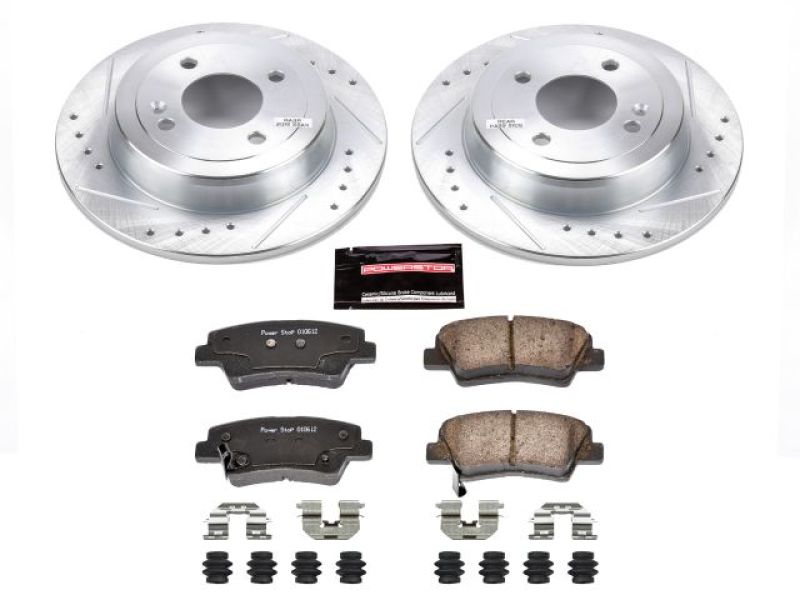 Power Stop 12-18 Hyundai Accent Rear Z23 Evolution Sport Brake Kit-Brake Kits - Performance D&S-Grocery Getter Performance
