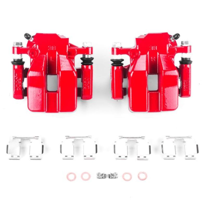 Power Stop 12-18 Toyota RAV4 Rear Red Calipers w/Brackets - Pair-Brake Calipers - Perf-Grocery Getter Performance