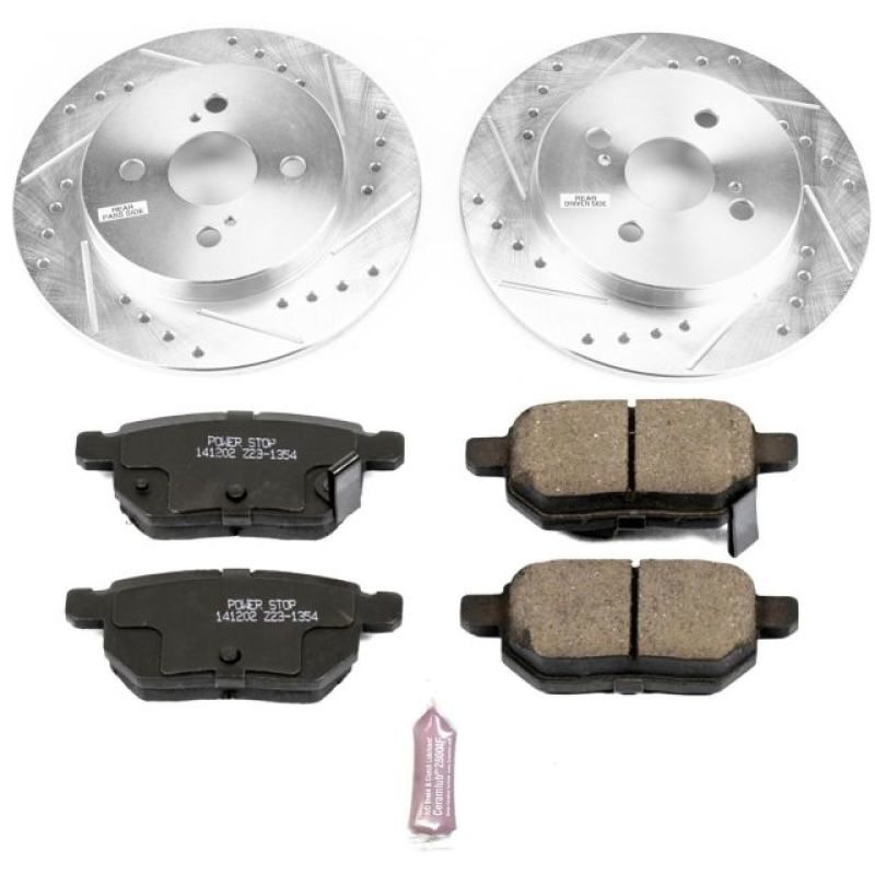 Power Stop 12-18 Toyota Yaris Rear Z23 Evolution Sport Brake Kit-Brake Kits - Performance D&S-Grocery Getter Performance