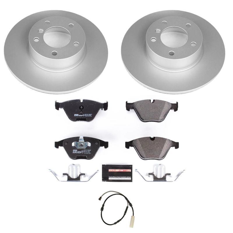 Power Stop 13-15 BMW X1 Front Euro-Stop Brake Kit-Brake Kits - OE-Grocery Getter Performance