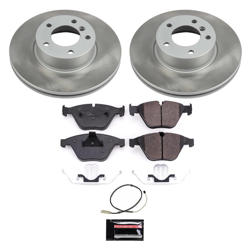 Power Stop 13-15 BMW X1 Front Semi-Coated Rotor Kit-Brake Kits - Performance Blank-Grocery Getter Performance