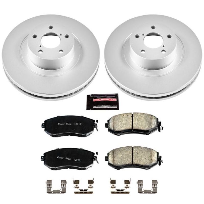 Power Stop 13-16 Scion FR-S Front Z17 Evolution Geomet Coated Brake Kit-Brake Kits - Performance Blank-Grocery Getter Performance