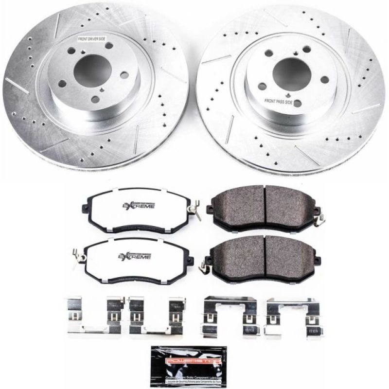 Power Stop 13-16 Scion FR-S Front Z26 Street Warrior Brake Kit-Brake Kits - Performance D&S-Grocery Getter Performance