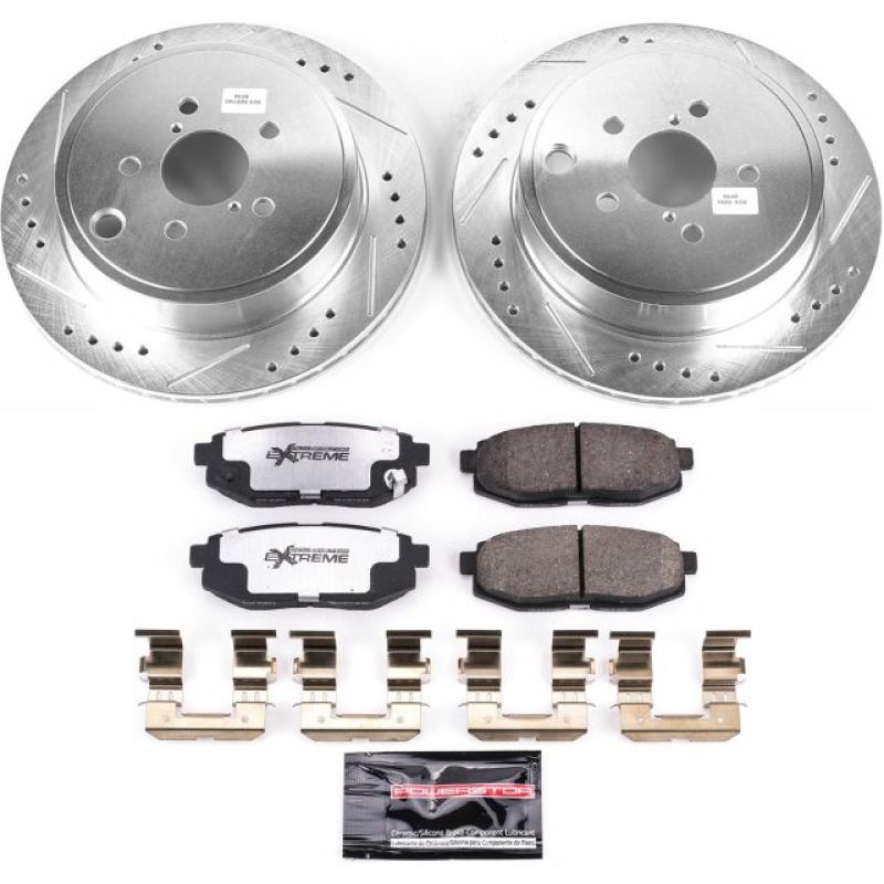 Power Stop 13-16 Scion FR-S Rear Z26 Street Warrior Brake Kit-Brake Kits - Performance D&S-Grocery Getter Performance