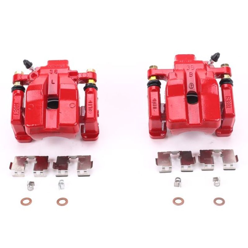 Power Stop 13-18 Lexus ES300h Rear Red Calipers w/Brackets - Pair-Brake Calipers - Perf-Grocery Getter Performance