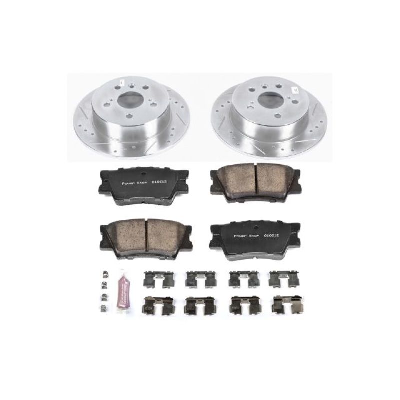 Power Stop 13-18 Lexus ES300h Rear Z23 Evolution Sport Brake Kit-Brake Kits - Performance D&S-Grocery Getter Performance