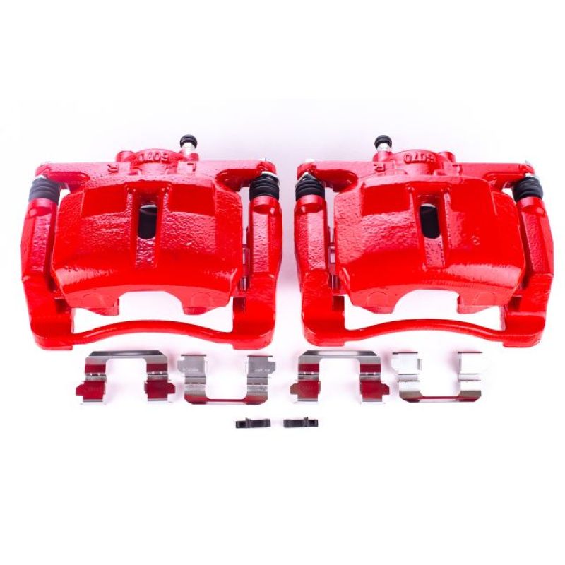 Power Stop 13-18 Mazda CX-5 Front Red Calipers w/Brackets - Pair-Brake Calipers - Perf-Grocery Getter Performance