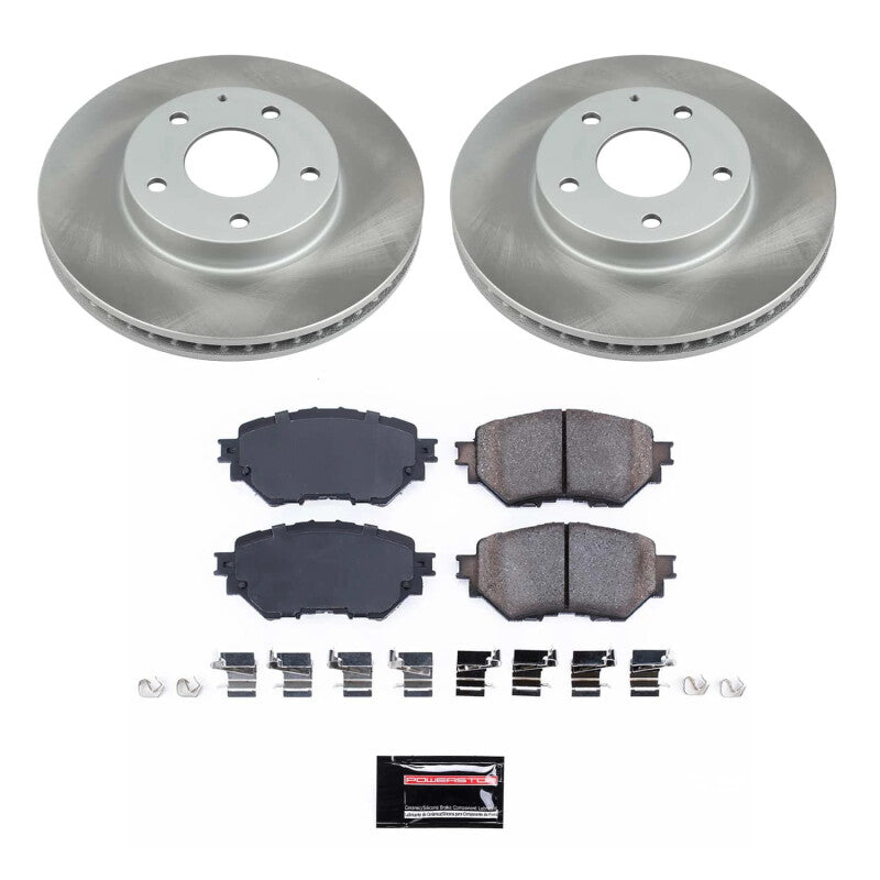 Power Stop 14-16 Mazda 3 Front Semi-Coated Rotor Kit-Brake Kits - Performance Blank-Grocery Getter Performance