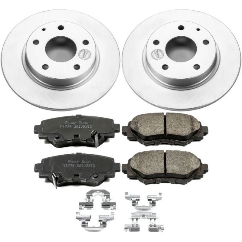 Power Stop 14-16 Mazda 3 Rear Z17 Evolution Geomet Coated Brake Kit-Brake Kits - Performance Blank-Grocery Getter Performance