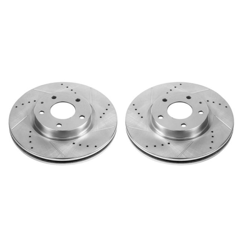 Power Stop 14-18 Mazda 6 Front Evolution Drilled & Slotted Rotors - Pair-Brake Rotors - Slot & Drilled-Grocery Getter Performance