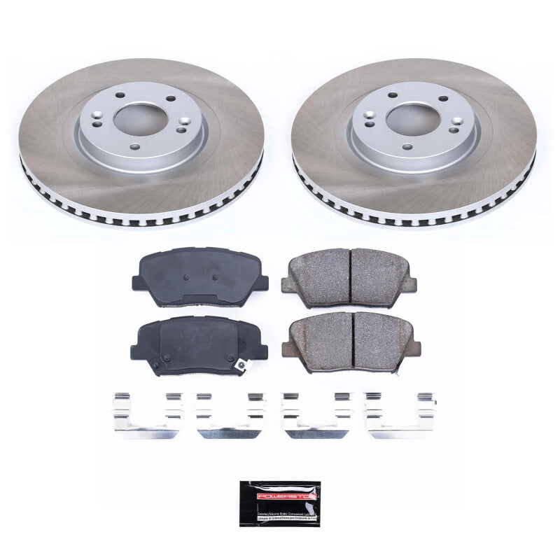 Power Stop 14-20 Kia Sorento Front Semi-Coated Rotor Kit-Brake Kits - Performance Blank-Grocery Getter Performance