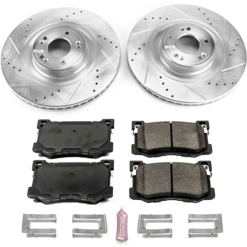 Power Stop 15-16 Hyundai Genesis Front Z23 Evolution Sport Brake Kit-Brake Kits - Performance D&S-Grocery Getter Performance