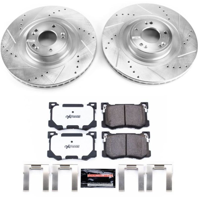 Power Stop 15-16 Hyundai Genesis Front Z26 Street Warrior Brake Kit-Brake Kits - Performance D&S-Grocery Getter Performance
