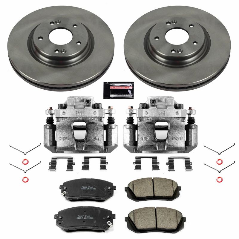 Power Stop 15-16 Hyundai Sonata Front Autospecialty Brake Kit w/Calipers-Brake Kits - OE-Grocery Getter Performance