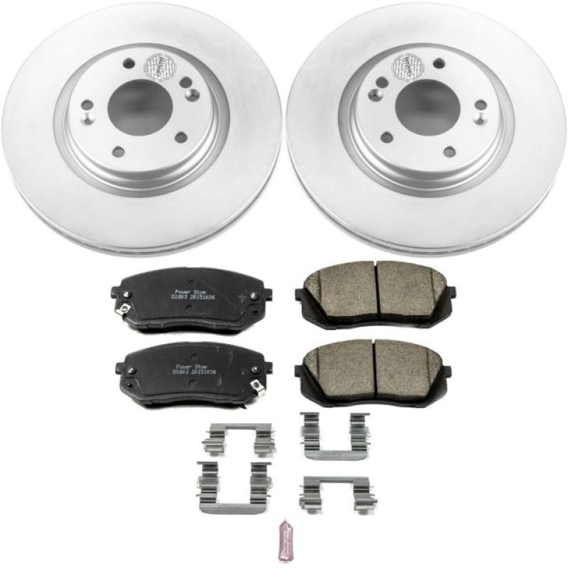 Power Stop 15-16 Hyundai Sonata Front Z17 Evolution Geomet Coated Brake Kit-Brake Kits - Performance Blank-Grocery Getter Performance