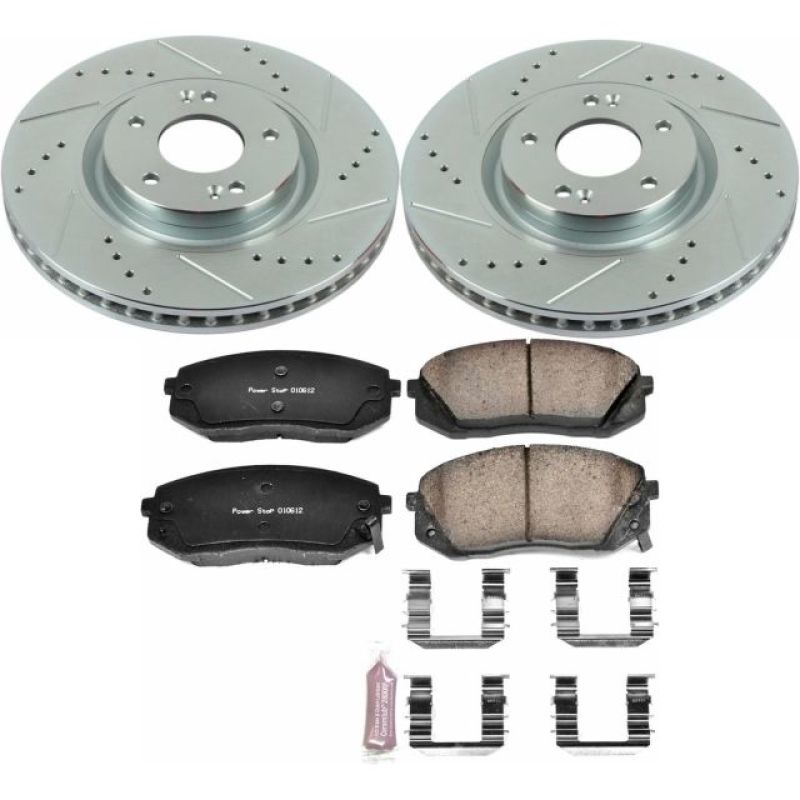 Power Stop 15-16 Hyundai Sonata Front Z23 Evolution Sport Brake Kit-Brake Kits - Performance D&S-Grocery Getter Performance
