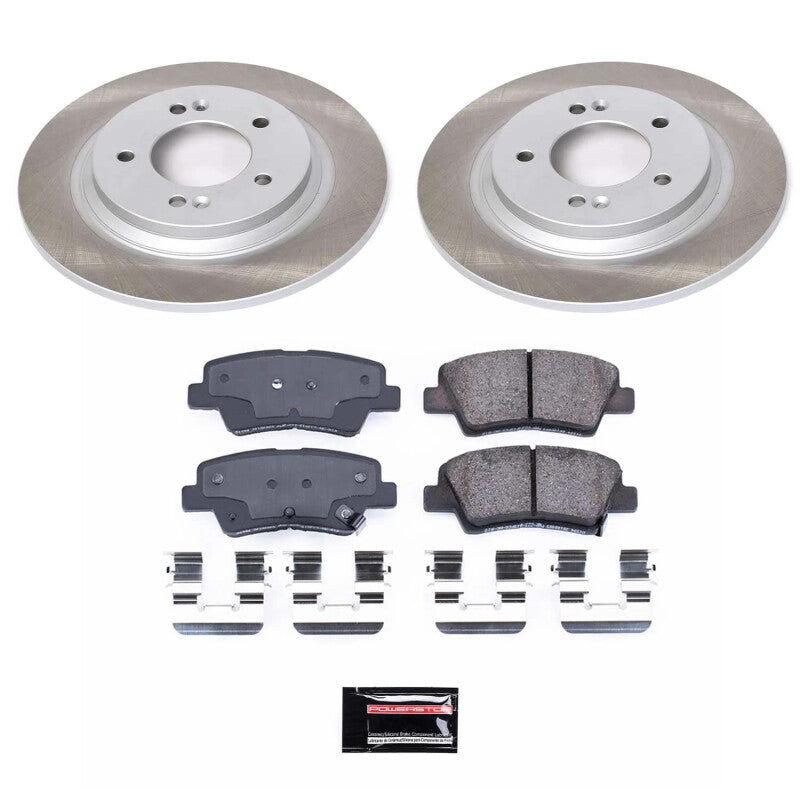 Power Stop 15-16 Kia Soul EV Rear Semi-Coated Rotor Kit-Brake Kits - Performance Blank-Grocery Getter Performance