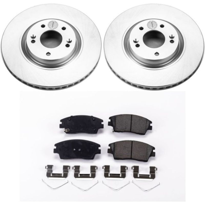 Power Stop 15-17 Hyundai Tucson Front Z17 Evolution Geomet Coated Brake Kit-Brake Kits - Performance Blank-Grocery Getter Performance