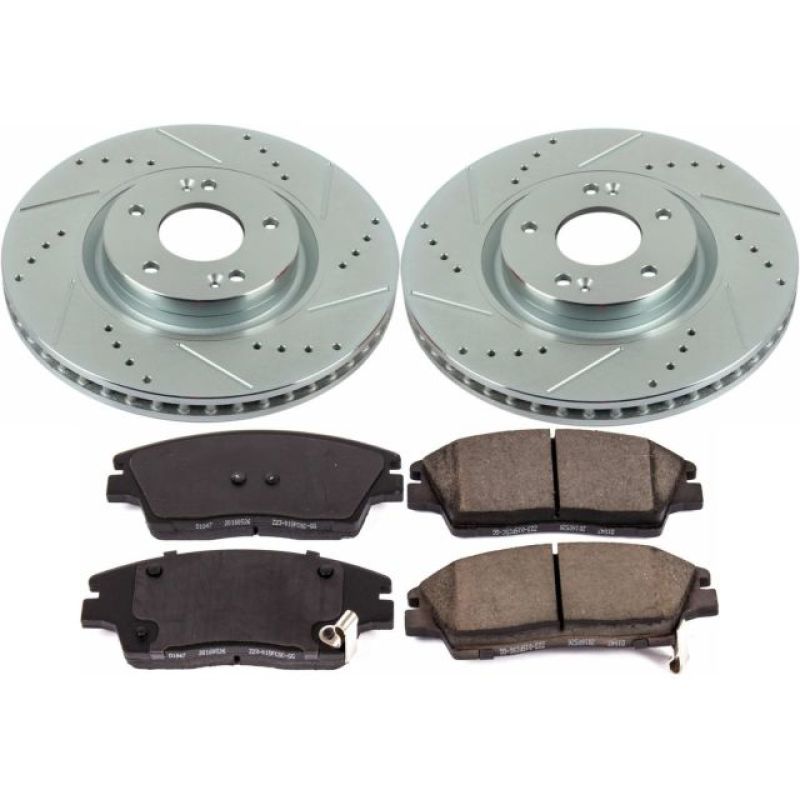 Power Stop 15-17 Hyundai Tucson Front Z23 Evolution Sport Brake Kit-Brake Kits - Performance D&S-Grocery Getter Performance