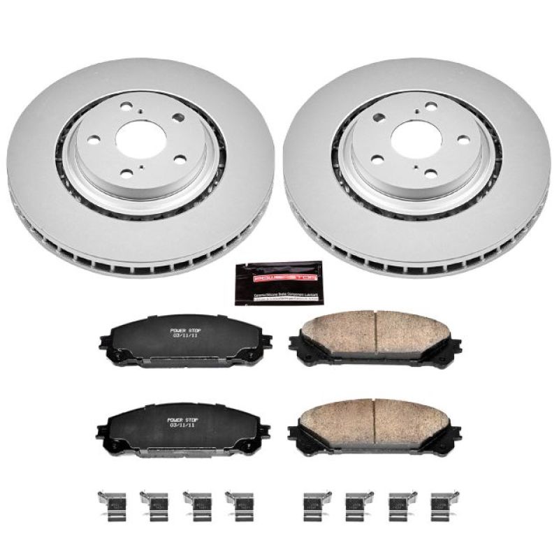 Power Stop 15-17 Lexus NX200t Front Z17 Evolution Geomet Coated Brake Kit-Brake Kits - Performance Blank-Grocery Getter Performance