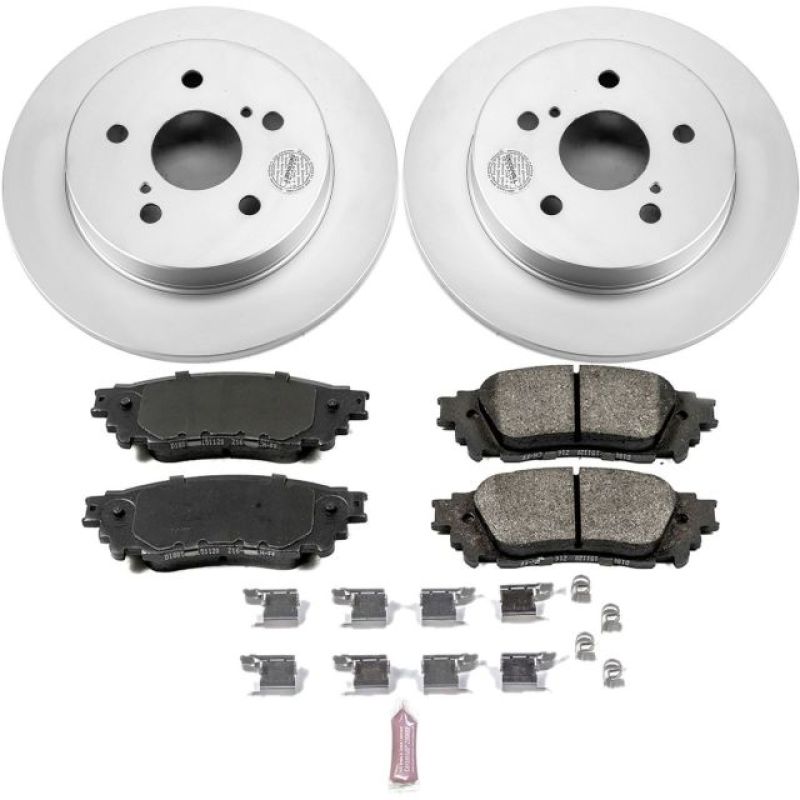 Power Stop 15-17 Lexus NX200t Rear Z17 Evolution Geomet Coated Brake Kit-Brake Kits - Performance Blank-Grocery Getter Performance