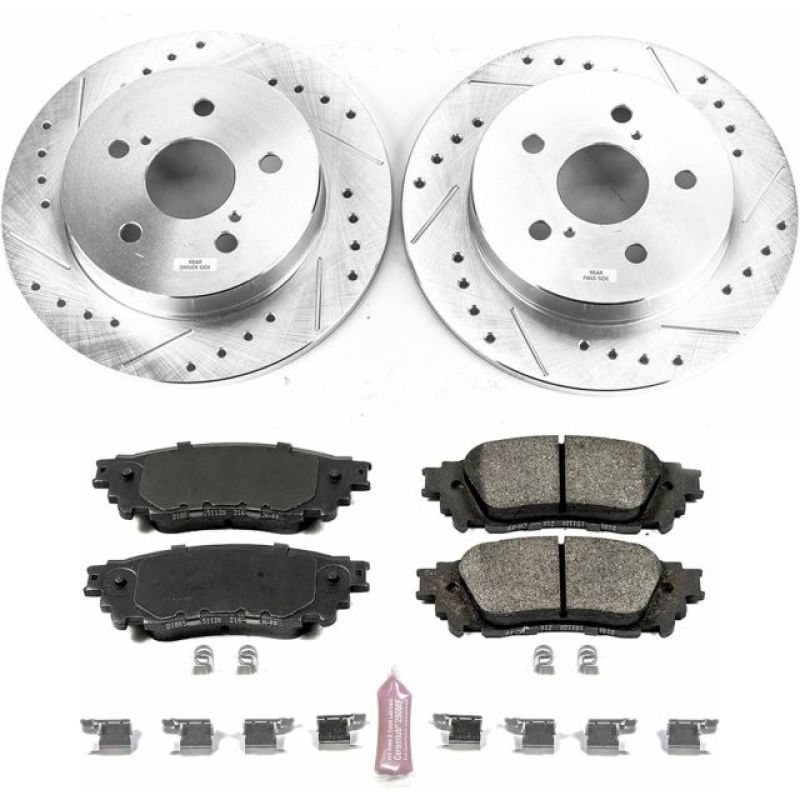 Power Stop 15-17 Lexus NX200t Rear Z23 Evolution Sport Brake Kit-Brake Kits - Performance D&S-Grocery Getter Performance