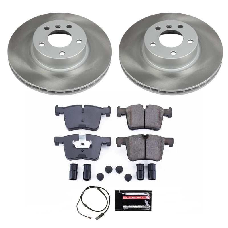 Power Stop 15-18 BMW X4 Front Semi-Coated Rotor Kit-Brake Kits - Performance Blank-Grocery Getter Performance