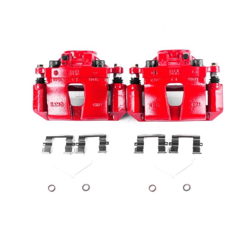 Power Stop 15-18 Hyundai Sonata Front Red Calipers w/Brackets - Pair-Brake Calipers - Perf-Grocery Getter Performance