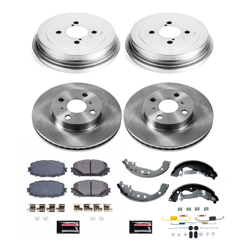 Power Stop 15-18 Toyota Yaris Front & Rear Autospecialty Brake Kit-Brake Kits - OE-Grocery Getter Performance