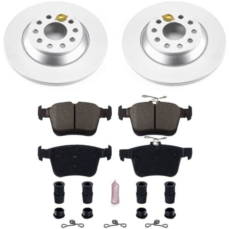 Power Stop 16-18 Audi TT Quattro Rear Z23 Evolution Sport Coated Brake Kit-Brake Kits - Performance D&S-Grocery Getter Performance