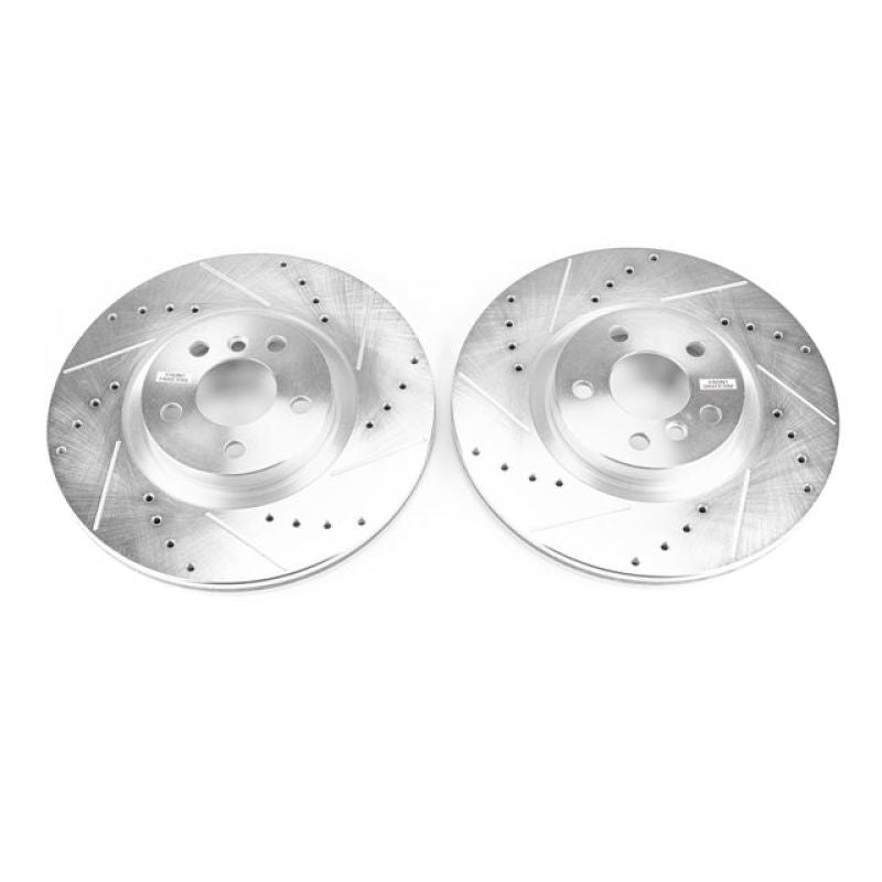 Power Stop 16-18 BMW X1 Front Evolution Drilled & Slotted Rotors - Pair-Brake Rotors - Slot & Drilled-Grocery Getter Performance
