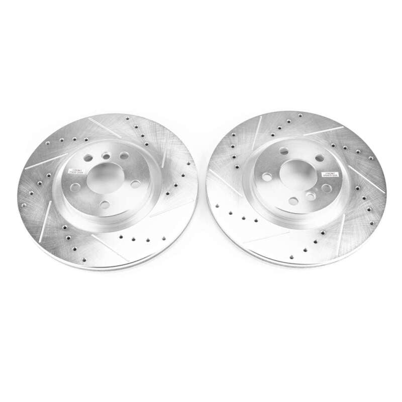 Power Stop 16-18 BMW X1 Front Evolution Drilled & Slotted Rotors - Pair-Brake Rotors - Slot & Drilled-Grocery Getter Performance
