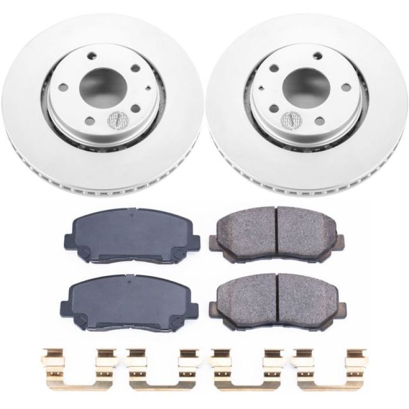 Power Stop 16-18 Mazda CX-5 Front Z17 Evolution Geomet Coated Brake Kit-Brake Kits - Performance Blank-Grocery Getter Performance