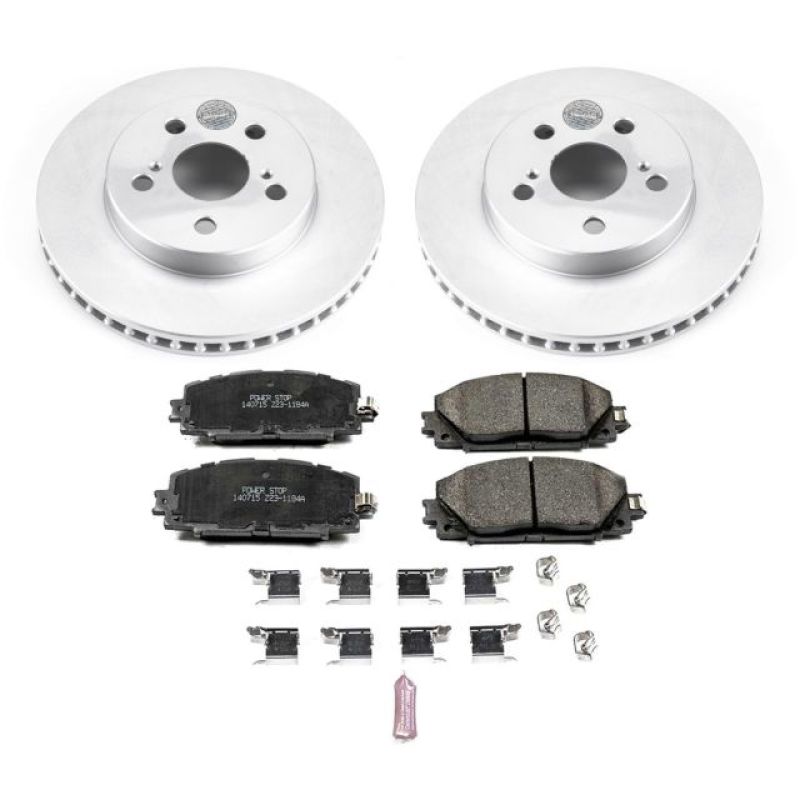 Power Stop 16-18 Toyota Prius Front Z17 Evolution Geomet Coated Brake Kit-Brake Kits - Performance Blank-Grocery Getter Performance