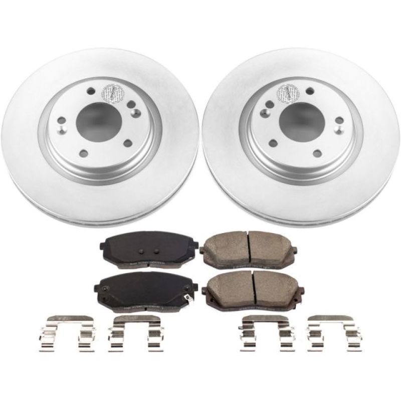 Power Stop 16-19 Hyundai Sonata Front Z17 Evolution Geomet Coated Brake Kit-Brake Kits - Performance Blank-Grocery Getter Performance