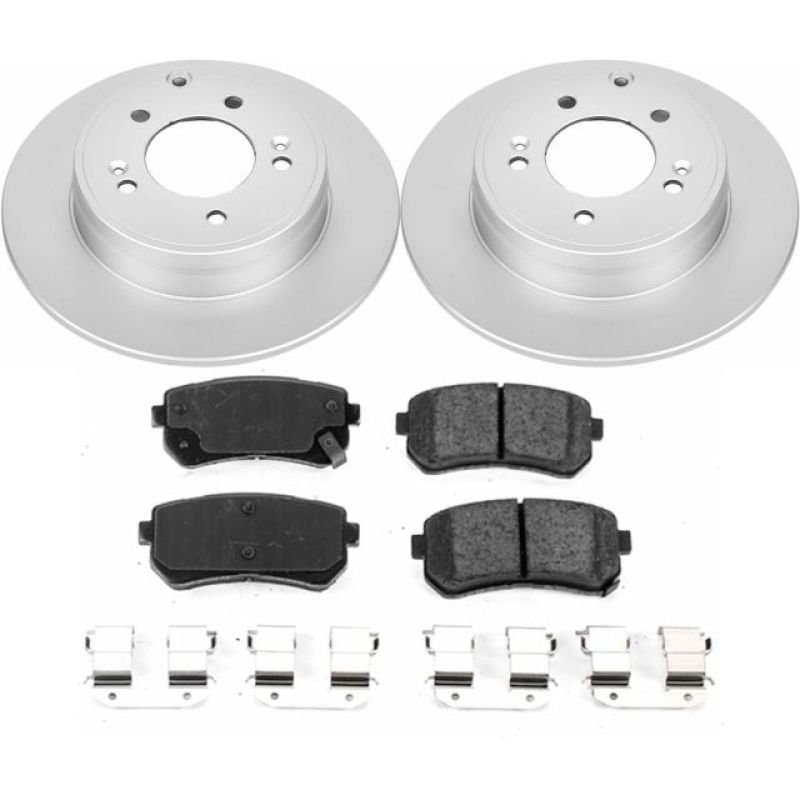 Power Stop 16-19 Hyundai Sonata Rear Z17 Evolution Geomet Coated Brake Kit-Brake Kits - Performance Blank-Grocery Getter Performance