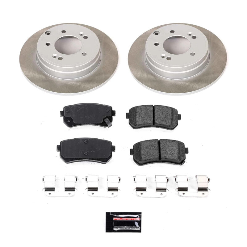 Power Stop 16-20 Kia Optima Rear Semi-Coated Rotor Kit-Brake Kits - Performance Blank-Grocery Getter Performance