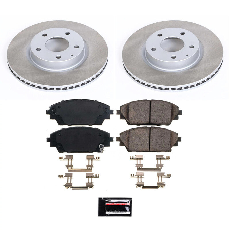 Power Stop 16-21 Mazda CX-3 Front Semi-Coated Rotor Kit-Brake Kits - Performance Blank-Grocery Getter Performance