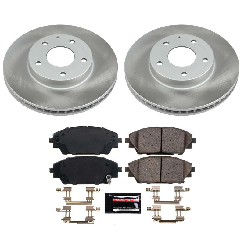 Power Stop 16-21 Mazda CX-3 Front Semi-Coated Rotor Kit-Brake Kits - Performance Blank-Grocery Getter Performance