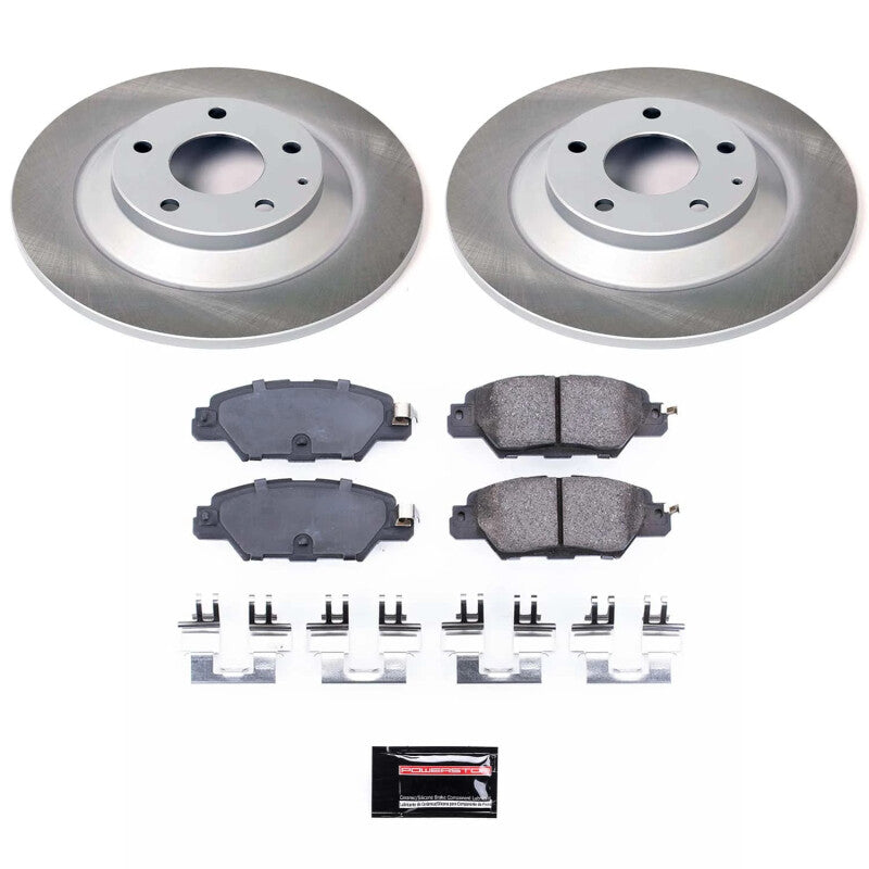 Power Stop 16-23 Mazda CX-5 Rear Semi-Coated Rotor Kit-Brake Kits - Performance Blank-Grocery Getter Performance