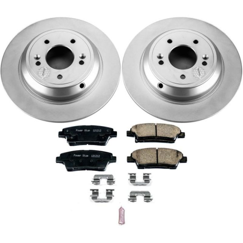 Power Stop 17-18 Genesis G80 Rear Z17 Evolution Geomet Coated Brake Kit-Brake Kits - Performance Blank-Grocery Getter Performance