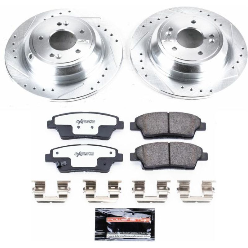 Power Stop 17-18 Genesis G80 Rear Z26 Street Warrior Brake Kit-Brake Kits - Performance D&S-Grocery Getter Performance