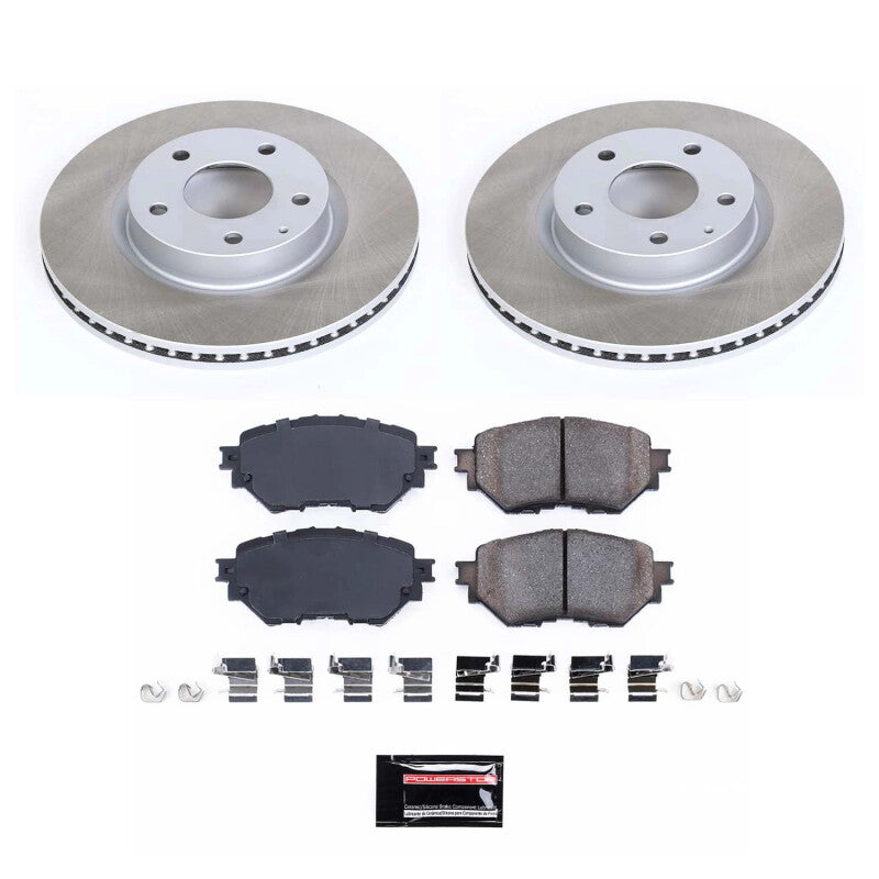 Power Stop 17-18 Mazda 3 Front Semi-Coated Rotor Kit-Brake Kits - Performance Blank-Grocery Getter Performance