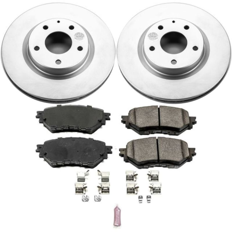 Power Stop 17-18 Mazda 3 Front Z17 Evolution Geomet Coated Brake Kit-Brake Kits - Performance Blank-Grocery Getter Performance