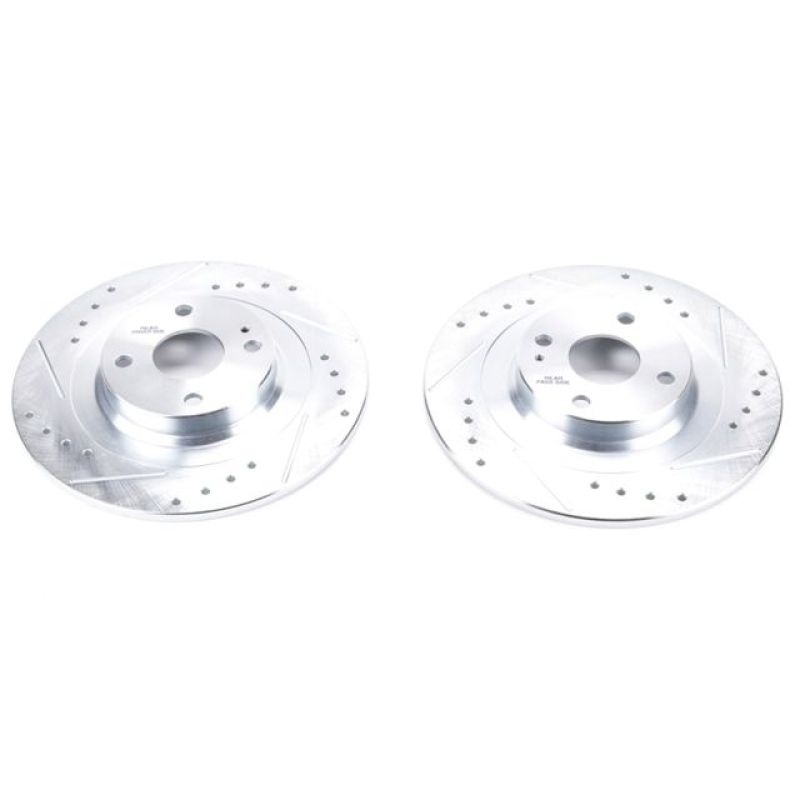Power Stop 17-19 Fiat 124 Spider Rear Evolution Drilled & Slotted Rotors - Pair-Brake Rotors - Slot & Drilled-Grocery Getter Performance