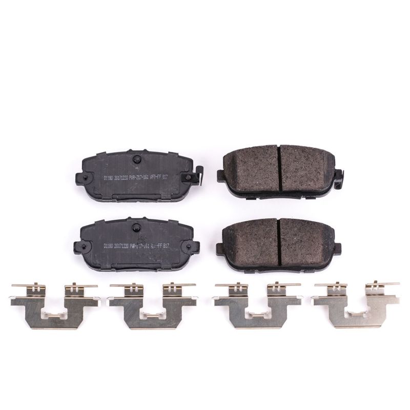 Power Stop 17-19 Fiat 124 Spider Rear Z17 Evolution Ceramic Brake Pads w/Hardware-Brake Pads - OE-Grocery Getter Performance