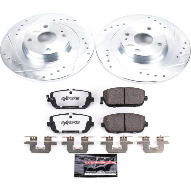Power Stop 17-19 Fiat 124 Spider Rear Z26 Street Warrior Brake Kit-Brake Kits - Performance D&S-Grocery Getter Performance