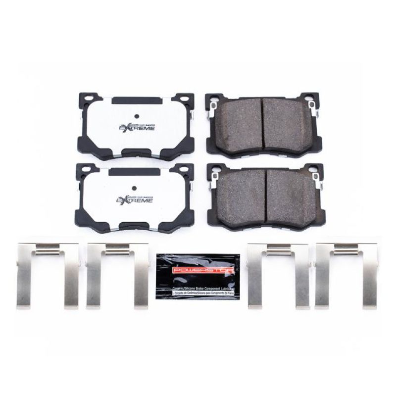 Power Stop 17-19 Genesis G80 Front Z26 Extreme Street Brake Pads w/Hardware-Brake Pads - Performance-Grocery Getter Performance